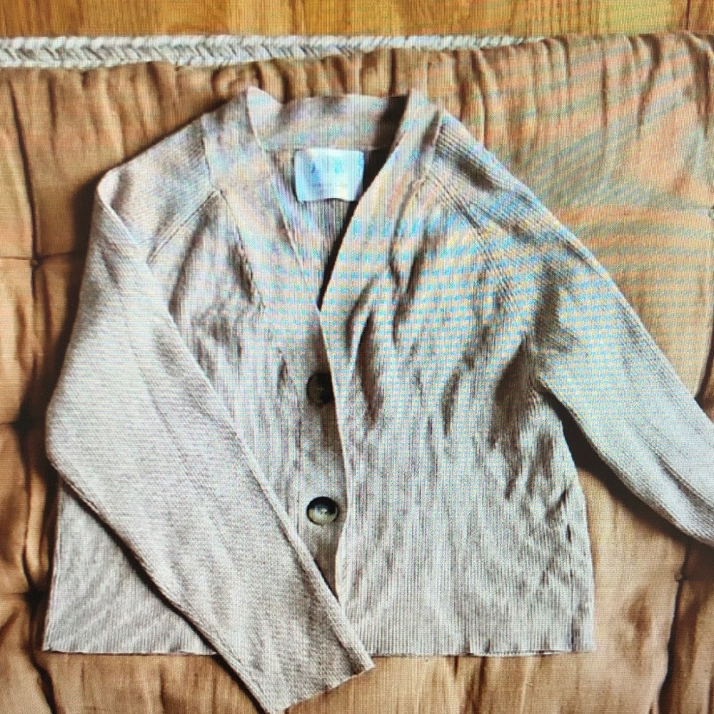 Women's Beige Cardigan Sweater